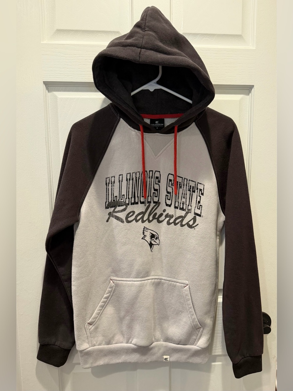 Illinois State University Redbirds Hoodie - Gray ISU Sweatshirt w/ Red Accents